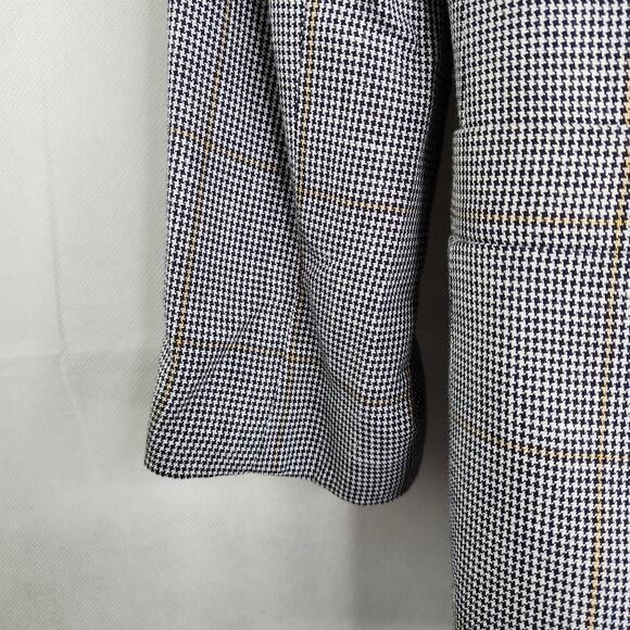 Vintage Stirling Cooper Glen Plaid Blazer Women's 10 Petite Gray Double Breasted - Picture 5 of 12